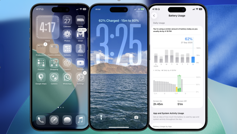 Mock up of new features of iOS 26.