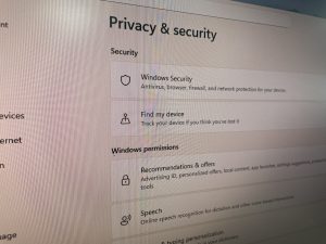 One of the settings section of Windows 11 Settings Menu