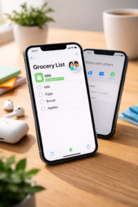 Creating and sharing reminder lists on iPhone using the Reminders app